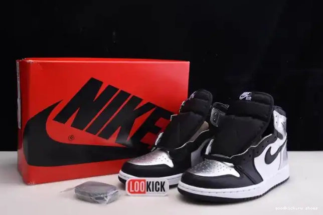 SILVER JORDAN WMNS 1 OG HIGH AIR TOE CD0461-001 0624